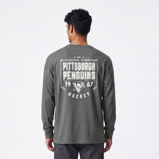 Penguins Gray Franklin '47 long sleeve tee