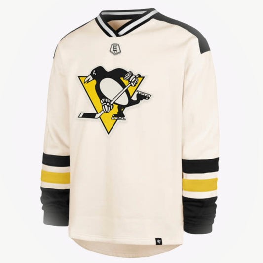Penguins White Benchmark Netminder '47 Pullover