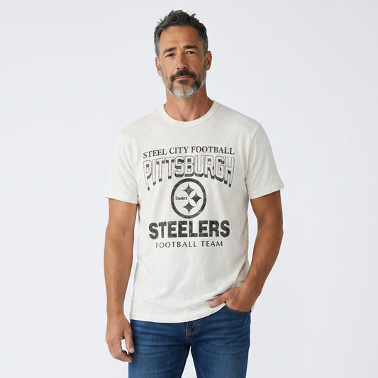 Steelers Natural Head On Scrum Slub '47 Tee