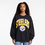 Steelers womens Black Extra Innings Crew