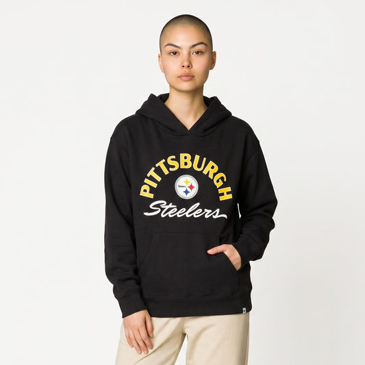 Steelers jet black naomi women's '47 hoodie