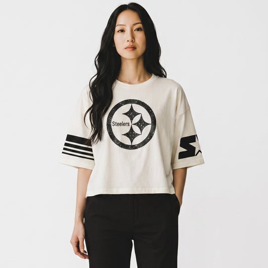Steelers Sequin Ringer Starter Tee