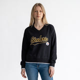Steelers jet black Women's Pullover