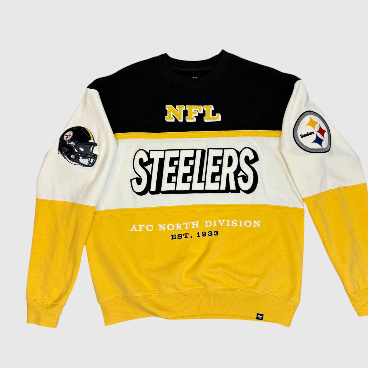 Steelers Black/Gold Breeze Maximalist '47 Crewneck