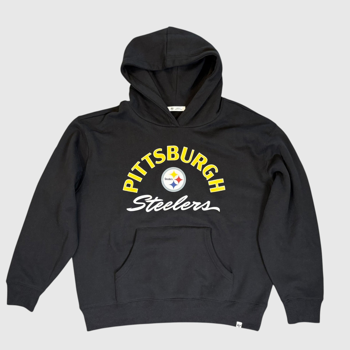 Steelers jet black naomi women's '47 hoodie