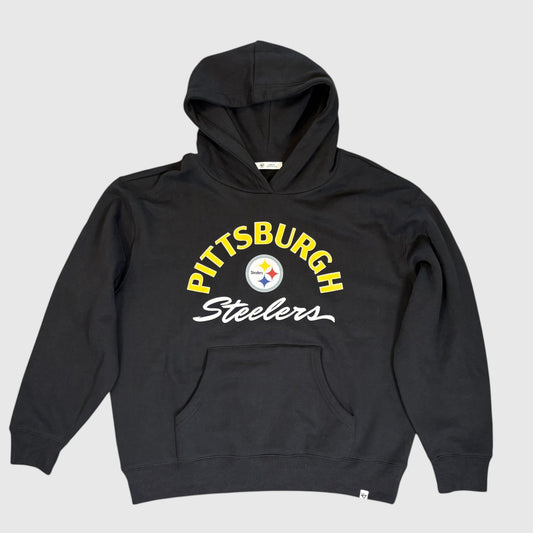Steelers jet black naomi women's '47 hoodie