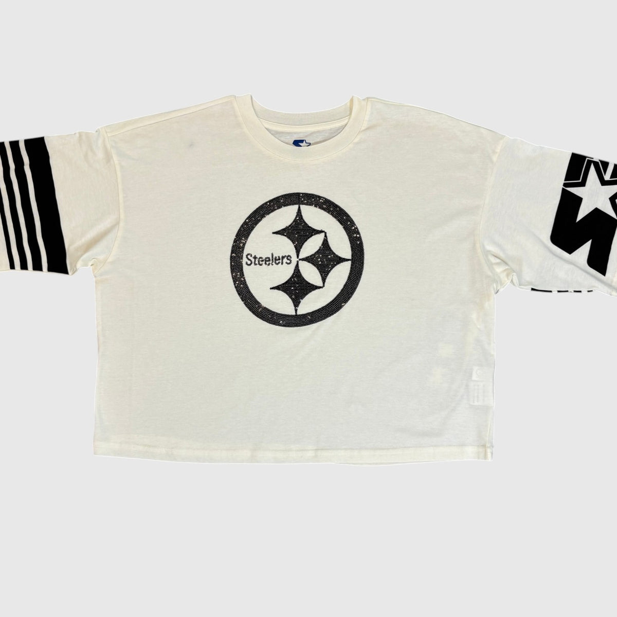 Steelers Sequin Ringer Starter Tee