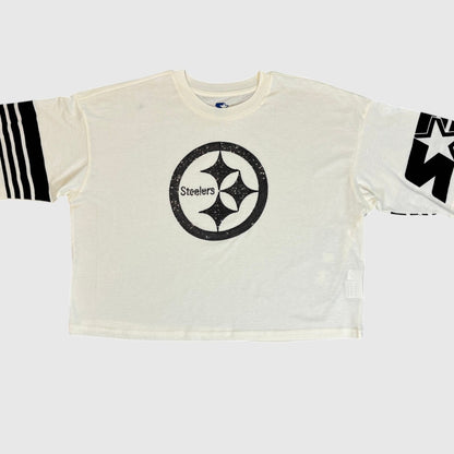Steelers Sequin Ringer Starter Tee