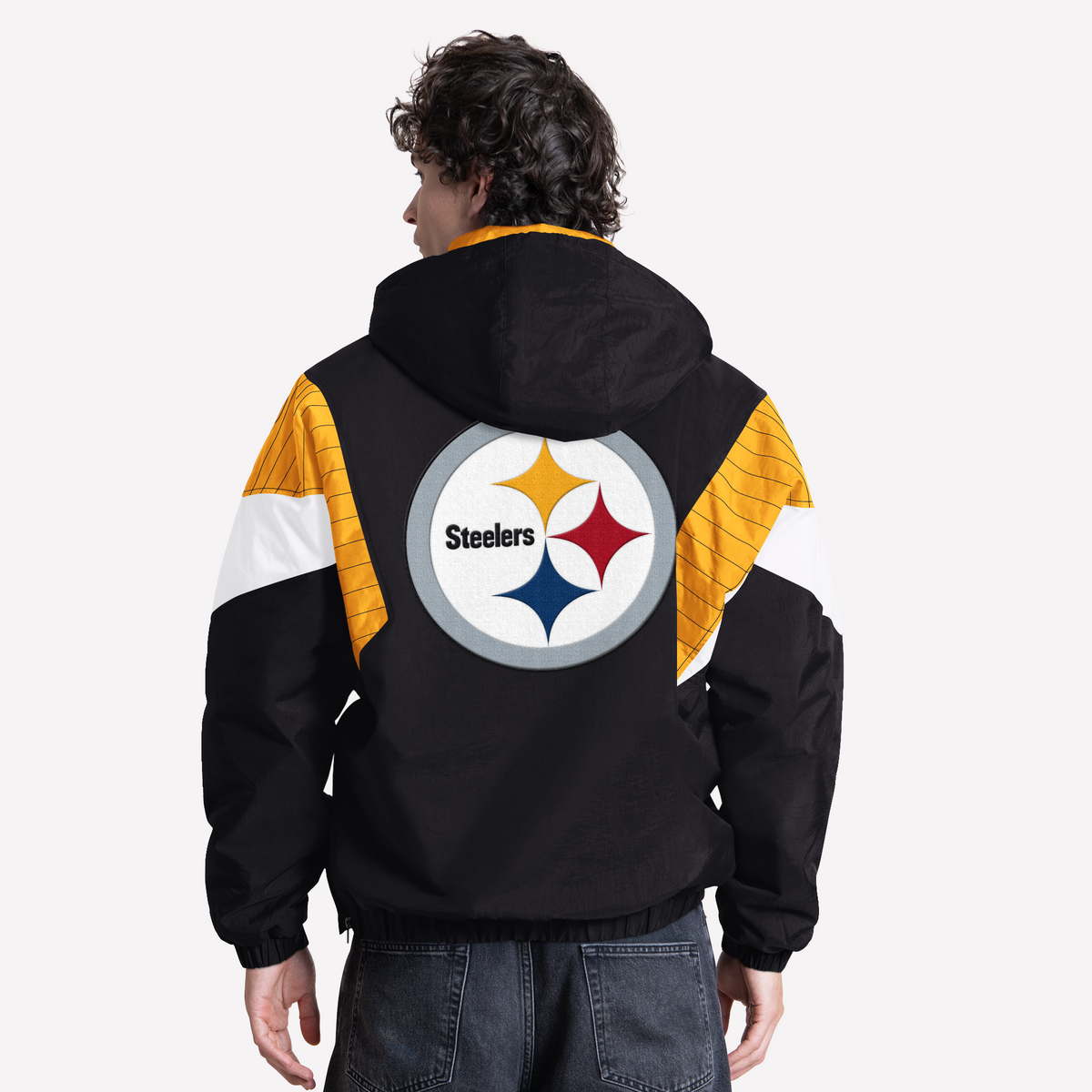 Steelers throwback Starter hooded polyfilled jacket