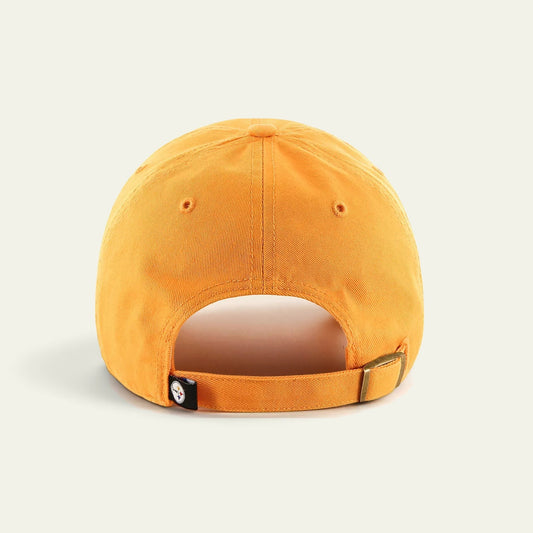 DK Pittsburgh Sports Shop gold cotton twill Steelers '47 Clean Up adjustable strapback hat, back view