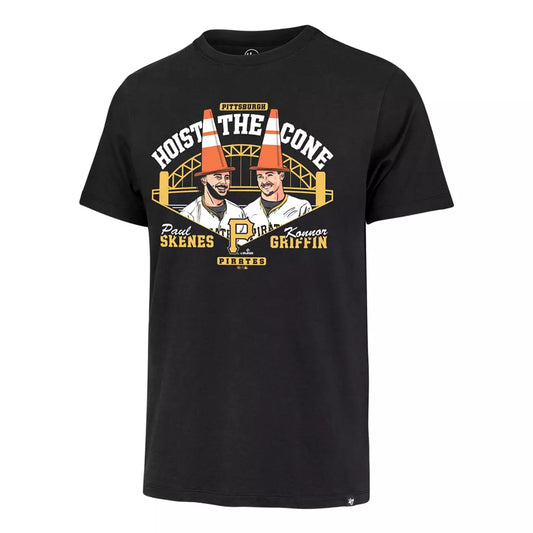 Skenes and Griffin hoist the cone '47 tee