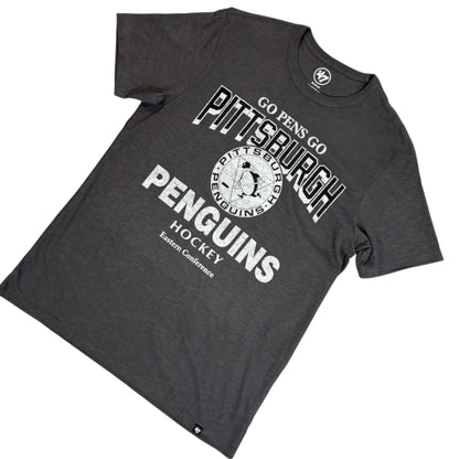 Penguins Charcoal Scrum Slub '47 Tee