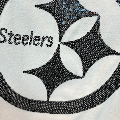 Steelers Sequin Ringer Starter Tee