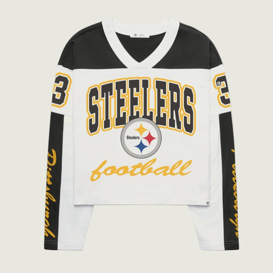 Steelers exclamation ’47 women's metro jersey tee