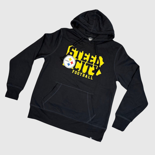 Steelers jet black steel city '47 hoodie